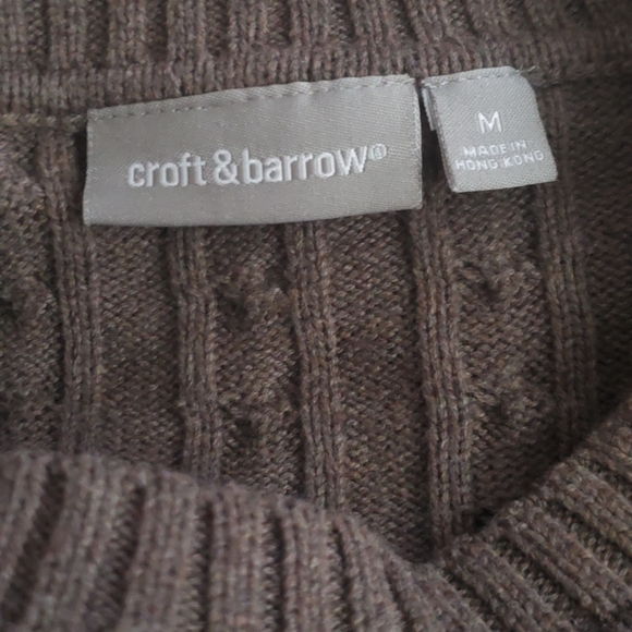 Croft & Barrow brown knit sweater M - Picture 5 of 7